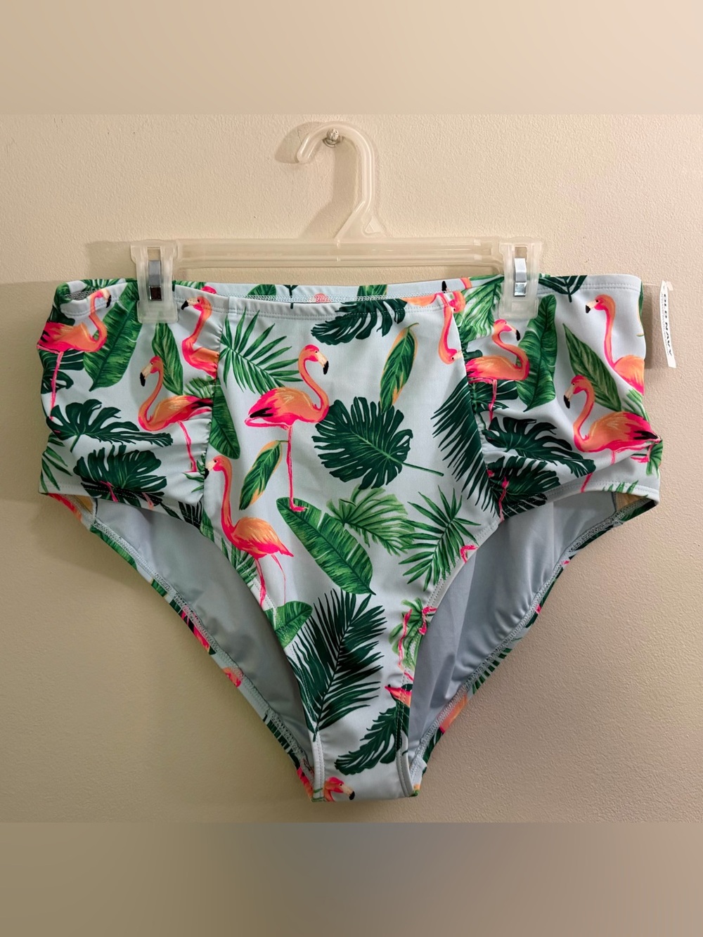 ⭐️2/$12 NWT Women’s XXL Old Navy Flamingo Tropical Leaf Swim High Waist Bottoms